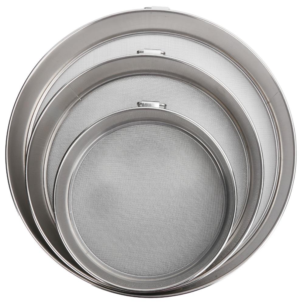 3pcs Fine Mesh Stainless Steel Flour Sifter 40 Mesh French Pastry Baking Mold  Cake Pastry Making