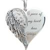 Youfan Wish Necklace, I Have a Pair of Wing Pendants In My Heart, Angel Wing Lettering Necklace