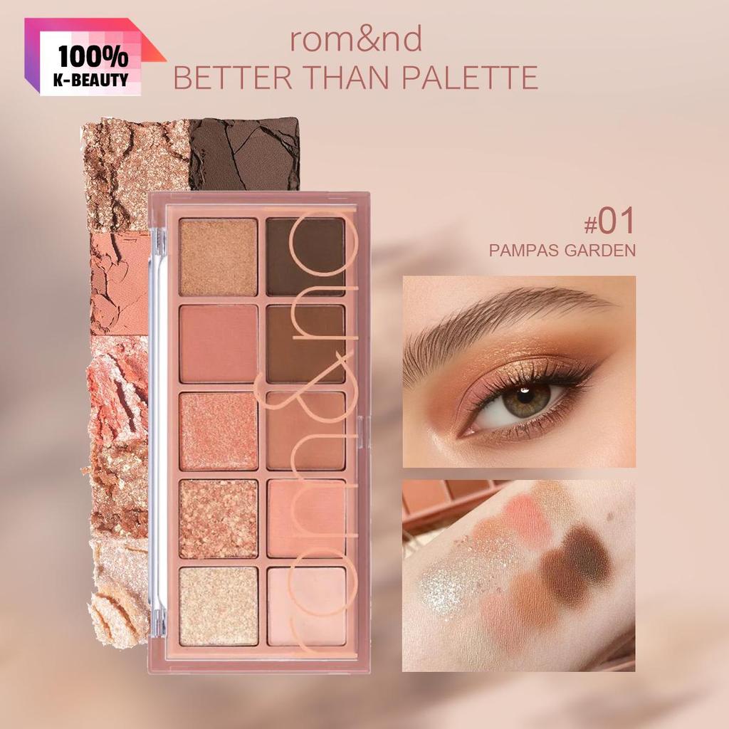 Rom&nd MELHOR QUE AS PALETAS 00-09/11-13, Inspirada no Jardim, Tons Totalmente Harmoniosos, Amigável para Iniciantes, Multiuso, K-Beauty, Maquiagem Coreana