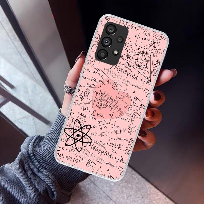 Physics Chemical Mathematics Phone Case For Samsung Galaxy A12 A52S A42 A32 A22 A51 A50 Note 20 Ultra 10 S10 Plus A71 A70 A31 A3