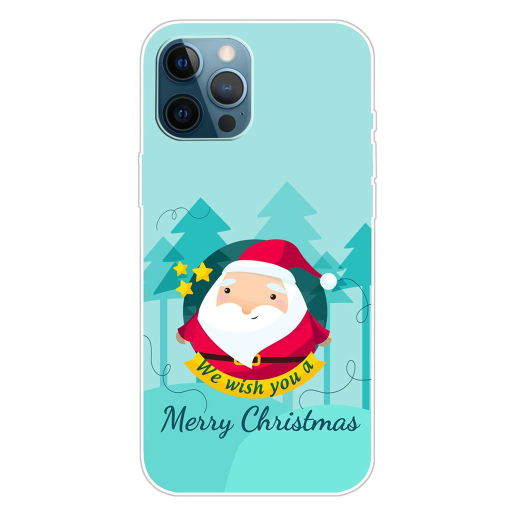 For iPhone 16 Pro Max Case Christmas Pattern Printing Soft TPU Phone Cover
