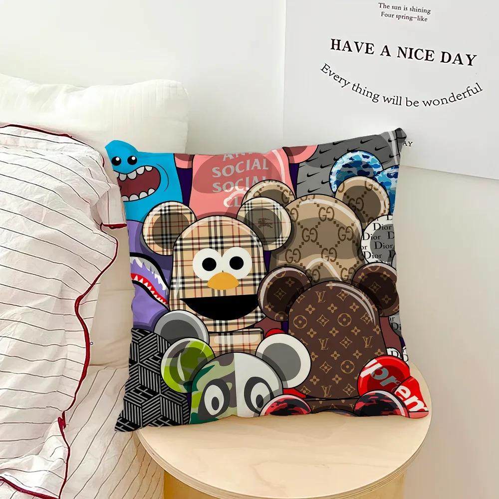 Süßes Mode B-Bearbricks-S Coole Kissenhülle Wohnzimmer Kopfteil Schlafzimmer Büro Kissen Kissen Sofa Nickerchen Zeit Kissenbezug