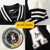 Baseball Men Stand Collar Button Pocket Letters Fashionable Casual Sweatshirt Jacket Versatile Jacket Top
