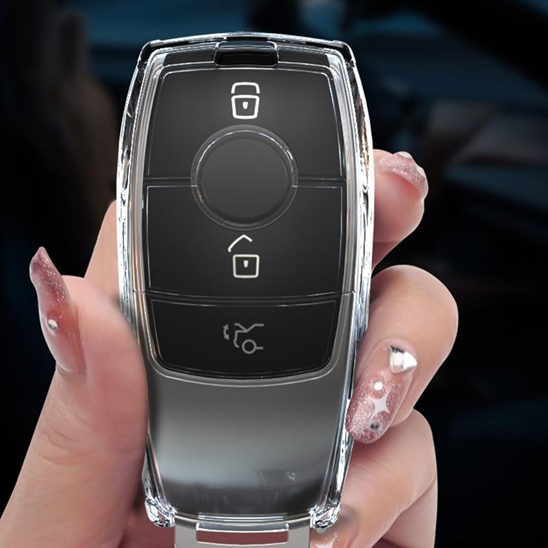 Tpu Transparent Car Key Case Cover For Mercedes Benz Class Key Shell Protector