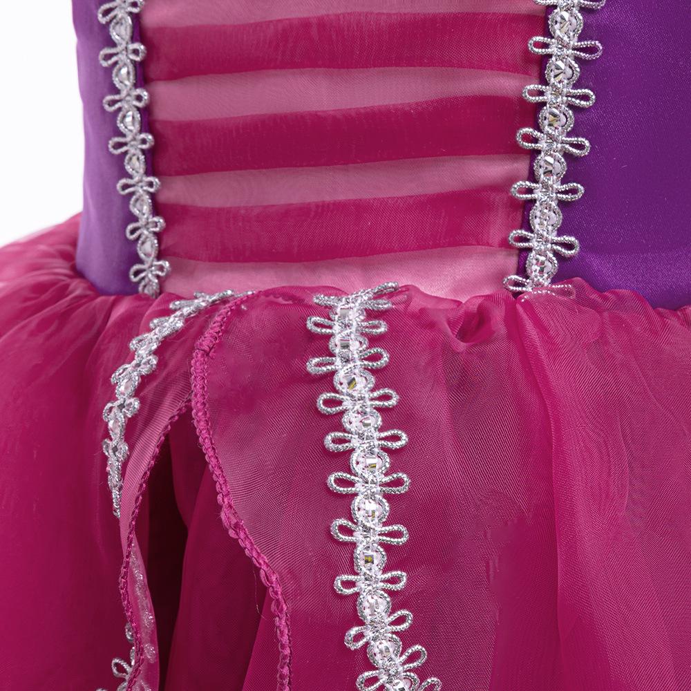 Girls' Cinderella Cosplay Dress - Puff Sleeve Frozen-Style Mesh Dress