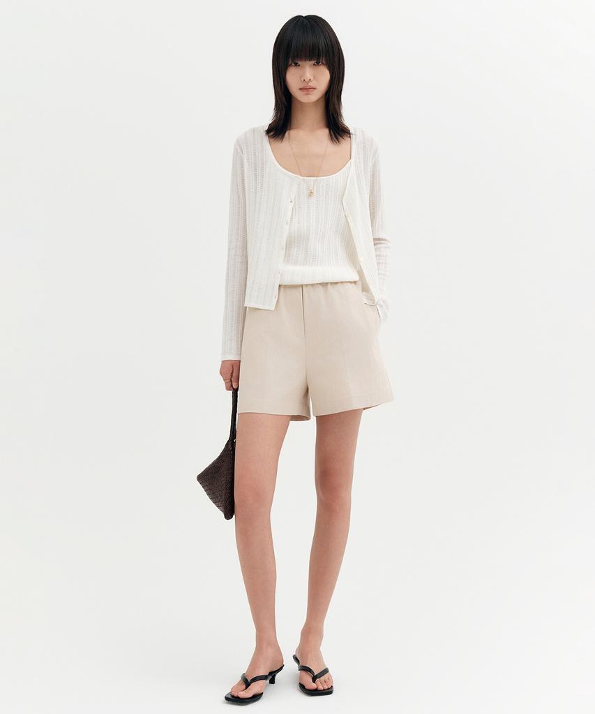 Lugkaeseuteu Sky Cotton Banding Shorts_Light Beige