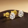 0.2-5ct Moissanite Stud Earring for Women Men Round D Color Diamond 925 Silver 18K Gold Plated Jewelry with