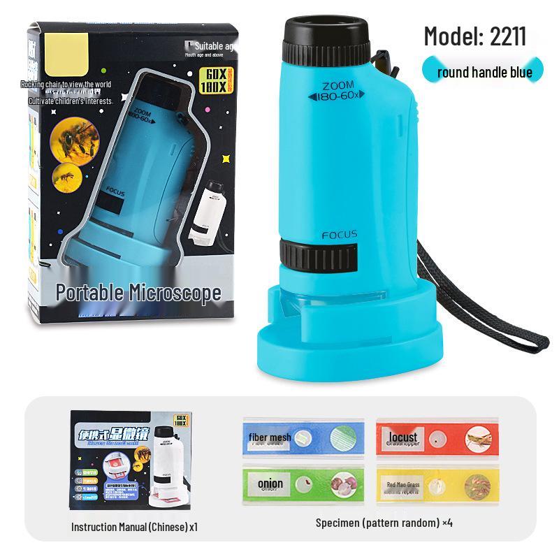 

Дитячий ручний мікроскоп 180X для рослин - Інструмент для наукових експериментів для учнів початкової та середньої школи