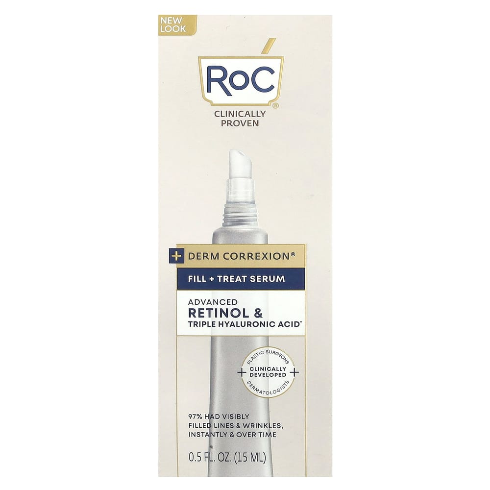 RoC Derm Correxion Peel Treat Serum with Retinol & Triple Hyaluronic Acid, 15ml