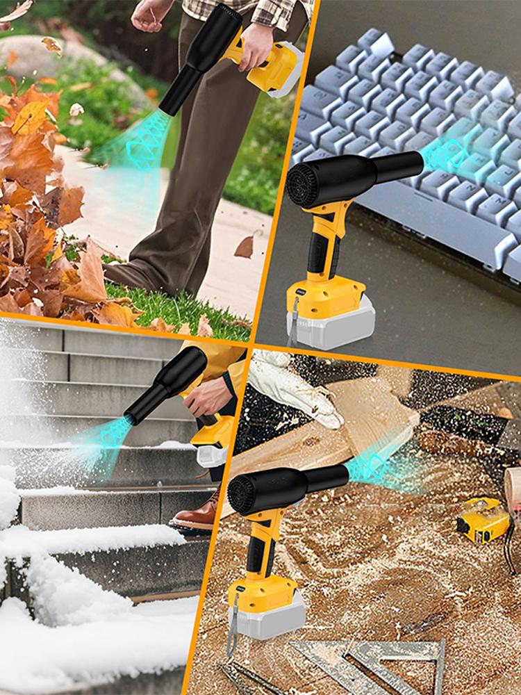 18V Mini Brushless Motor High-power Battery Air Blower Speed Wind 45m/s Wireless Dust Removal Blower for Makita Dewei Battery