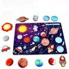 Puzzles Planètes Spatiales en Bois pour Enfants Planètes du Système Solaire Jouets Jeu d'Association de Planètes Plateau Puzzle Jouet d'Apprentissage Science de l'Univers