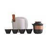 Travel tea set small set portable cup outdoor camping teapot business gift lettering ceramic portable gift box light luxury