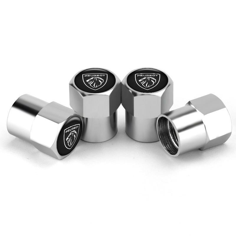 2026 Hot Car Sticker 4PCS Car Wheel Tire Valve Cap Tyre Rim Stem Cover For PEUGEOT 206 307 308 3008 207 208 606 407 508 2008 400