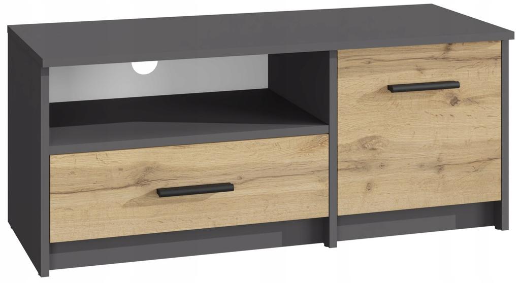 Tv Stand Bodo 1D1S Anthracyt-Wotan Tv Shelf Tv Chest Of Drawers