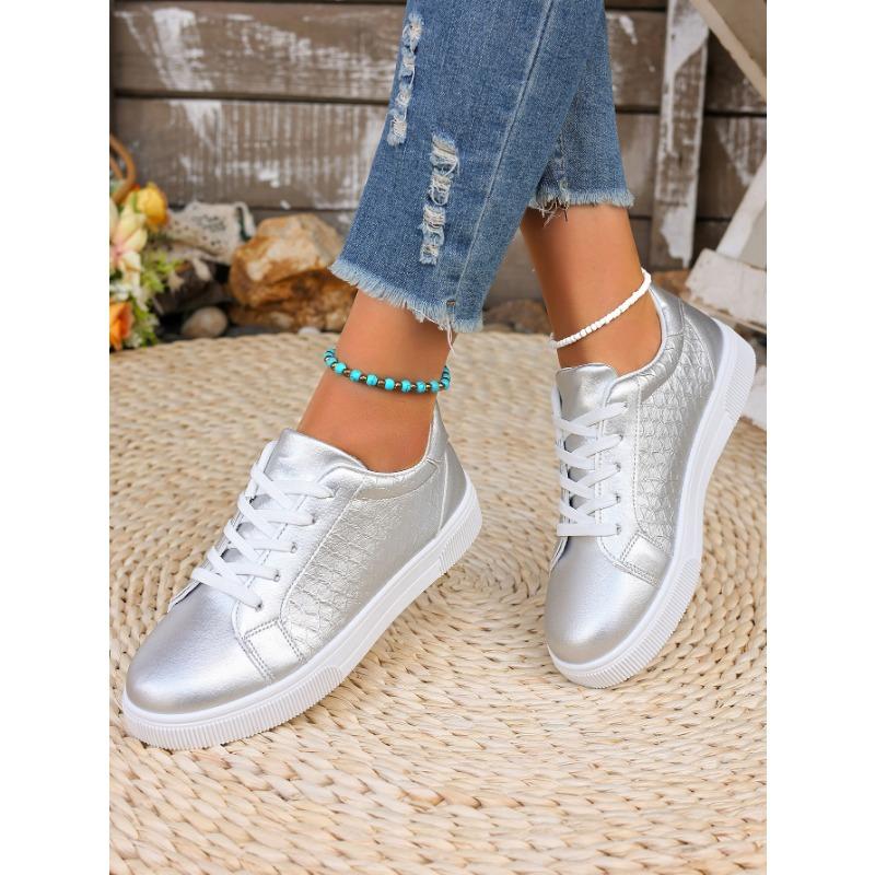 Versatile Casual Flat Sneakers for Women and Fashionable White Sneakers