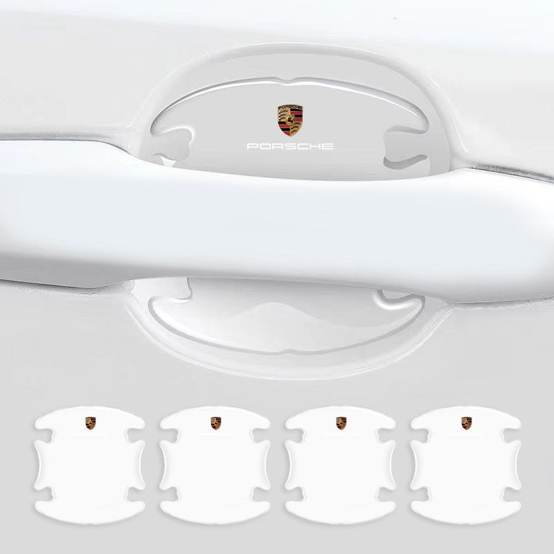 4PCS Transparent Car Door Anti-collision Protector Bumper Strip Sticker For Porsche Boxster Cayenne Panamera Macan Cayman 911 918 996 917 991