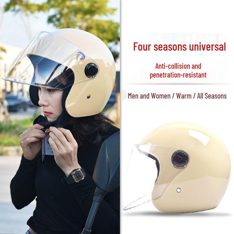 3C Electric Vehicle Helmets for Men & Women, All-Season, Stylish, High-Quality, Trendy New Design, Fashionable Internet Favorite