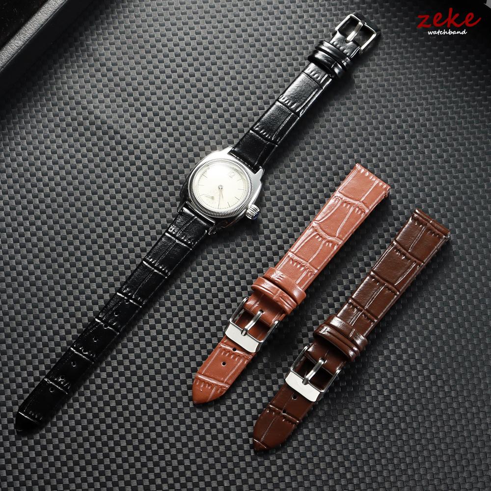 8mm 10mm 12mm 14mm 16mm Echtes Leder Uhrenarmband Bambusmuster Armbänder Damen Ersatz Universelles Armband Schmaler Armbandriemen