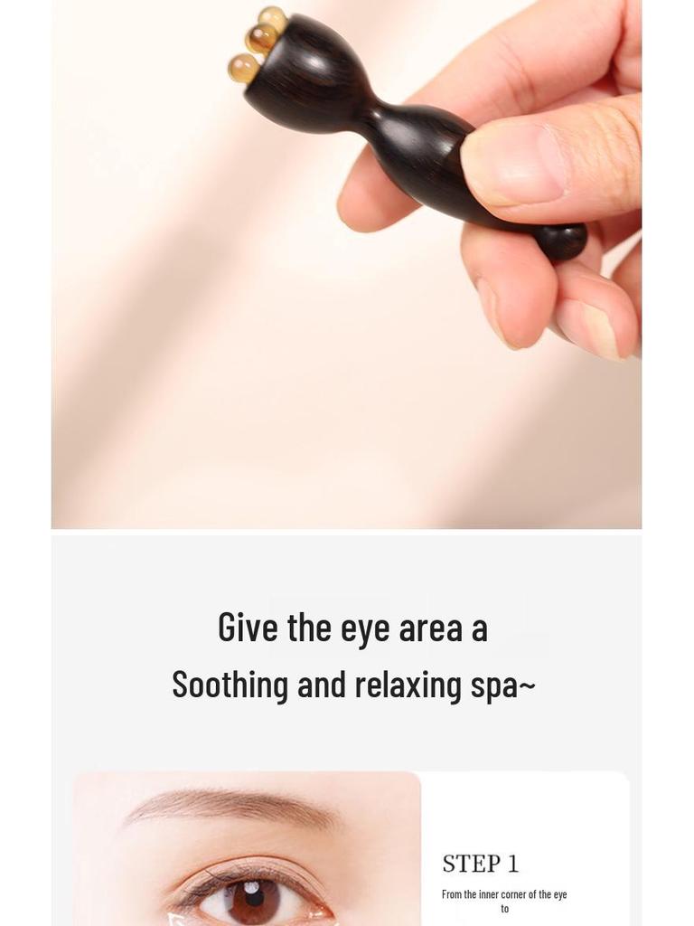 Purple Sandalwood Lotus Head Massager for Eye Acupressure & Facial Meridian Unblocking