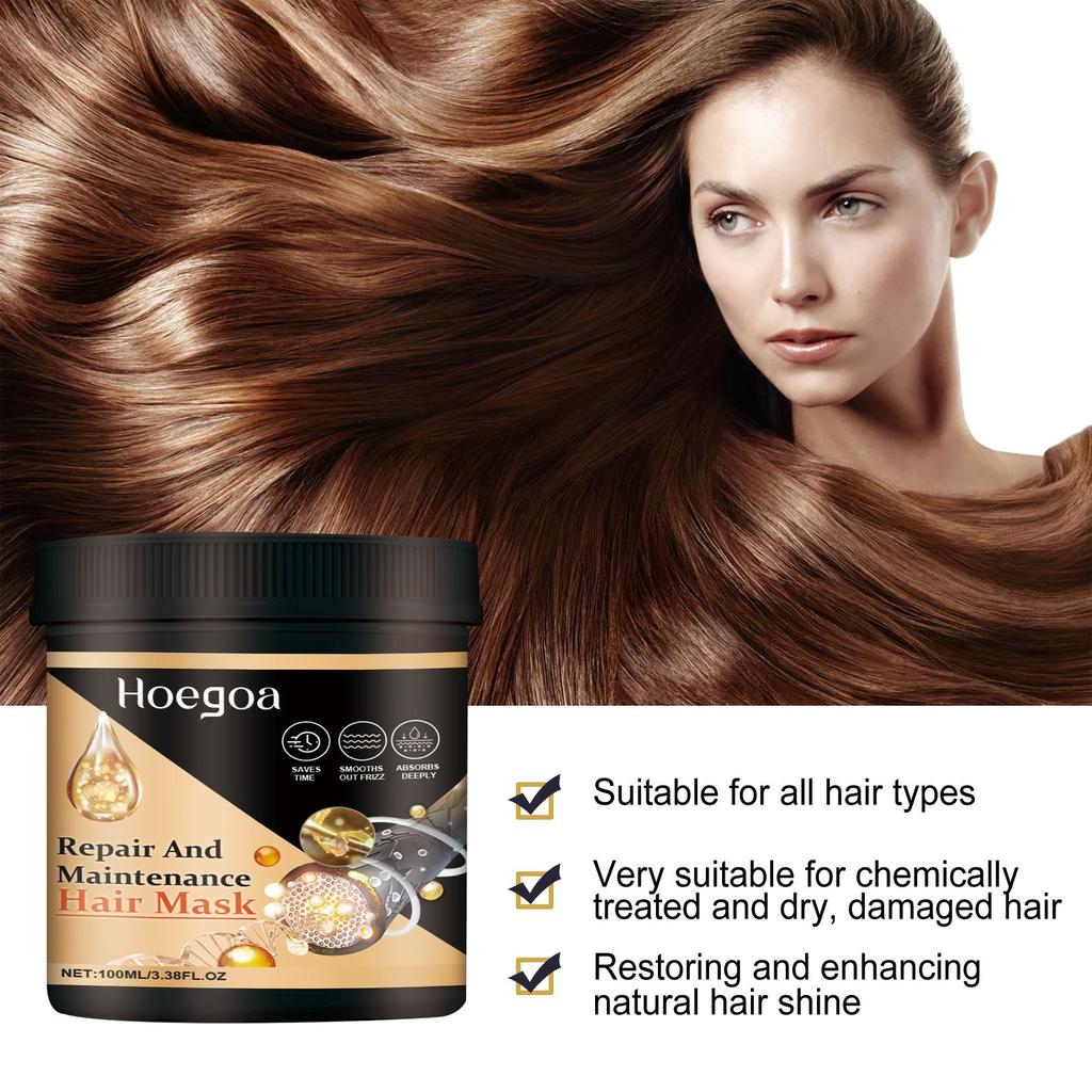 Hair Mask, Damaged Hair, Maintenance Hair Mask, Conditioner For Damaged Dry Curly Smooth Hair Care Nourishing (1 Pc)