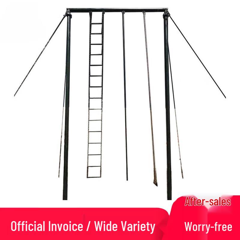Outdoor Fitness Climbing Frame with Rope and Ladder Set