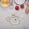 Pink Color Silicone Fondant Mold 3D Sculpted Pattern Baking Decor Tool  For Cake Decoration