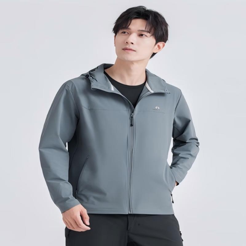 Tuoluzhe Men s Seal Thin Softshell Stand-Collar Jacket XL