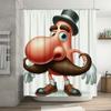 Multi-style Bathtub Curtain With Hooks Easy Clean Waterproof Simple Hang For Home Hotel Apartment Decor