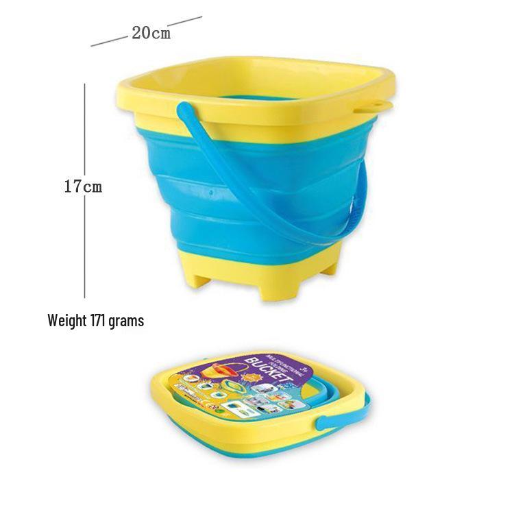 Complete Beach Toy Set: Includes Shovel, Wheelbarrow, Bucket, and Water Toys for Kids' Sand Play at the Seaside.