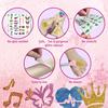 [XXTOYS] Tattoo Toys for Girls  3-color Glitter Powder (rose Pink, Gold, Blue) + 2 Tattoo Stickers + 1 Tattoo Glue + Foil Paper Set  Tattoo Set for