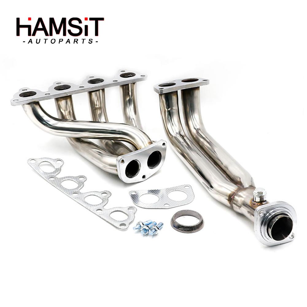 Hamsit exhaust manifold header for 88-00 Honda Civic CR-X Del Sol D Series Engine SOHC stainless steel