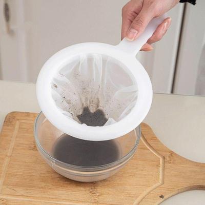 100/200/400 Mesh Kitchen Ultra-fine Mesh Strainer Kitchen Nylon Mesh Filter Spoon for Suitable for Soy Milk Coffee Milk Yogurt