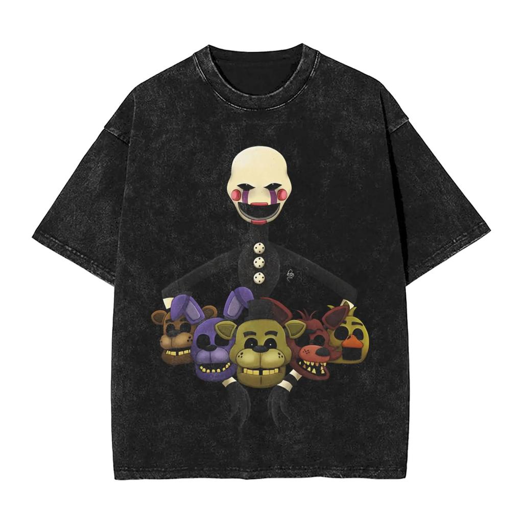 Hot Sale New Horror Game FNAF At Freddys Peripherals TShirt Unisex Women Oversized Casual Summer Tee Harajuku Fashion Cotton Tops