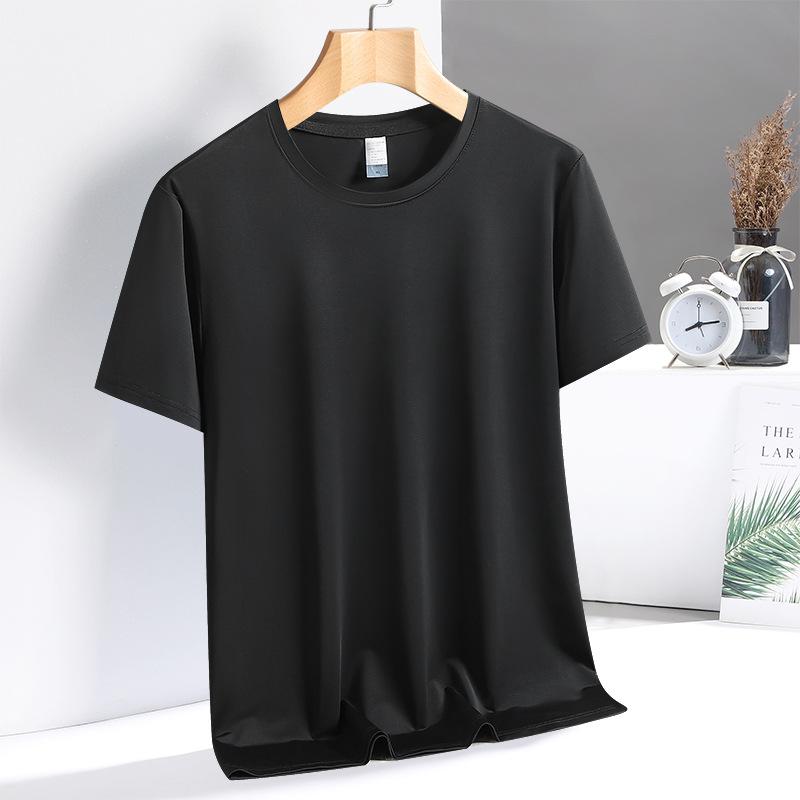 

Short Sleeve T-Shirt Couple Body Shirt Interior Breathable Top Men s Crew Neck Half Sleeve Casual 8XL чёрный
