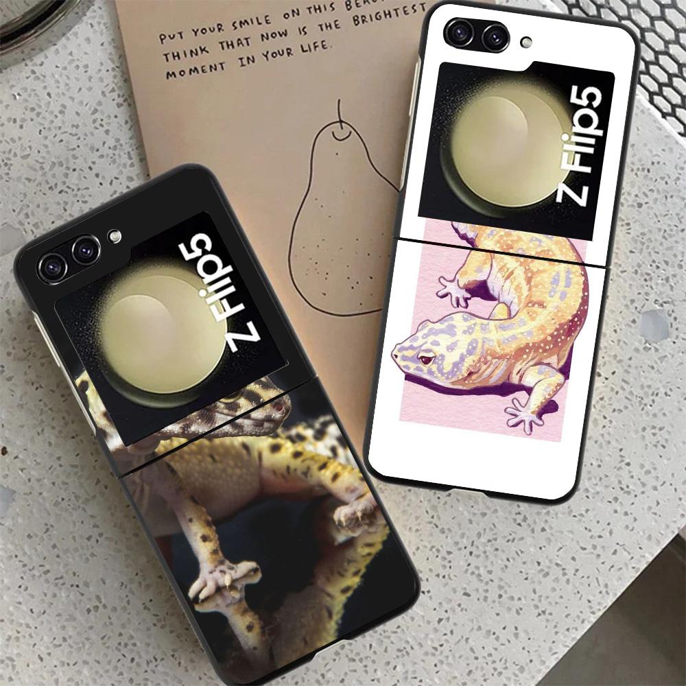 Lizards Geckos Case For Samsung Galaxy Z Flip 7 6 5 4 3 z Flip7 Flip6 Flip5 Flip4 5G Phone Cover Flip3 Folding Coque