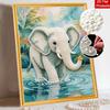 Elephant Pearl Kit 5D DIY Round Rhinestone Art for Adults Relaxing Handmade Wall Decor Holiday Gift Frameless