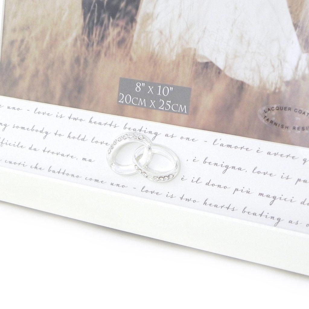 Les Trésors De Lily [I0450] - Cadre Photo 'Alliances' ivoire 20x25 cm