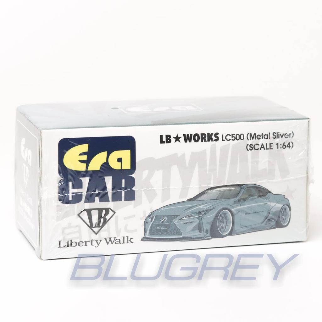 Era Car Liberty Walk Lexus LC500 Metal Silver Era Car LEXUS LB Works LC500 1/64