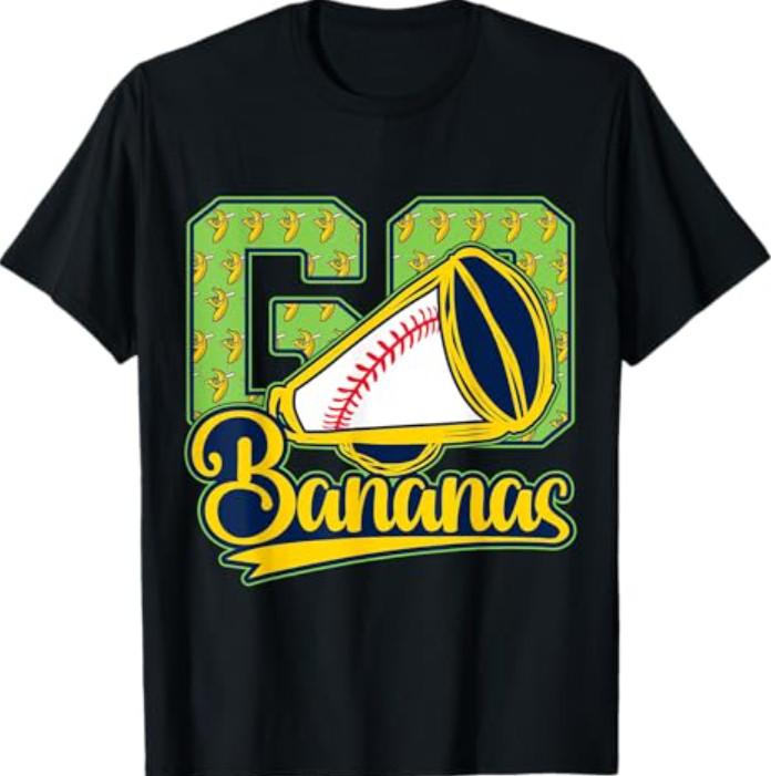 Funny Lets Go Bananas Shirt Graphic Tee Shirt XL