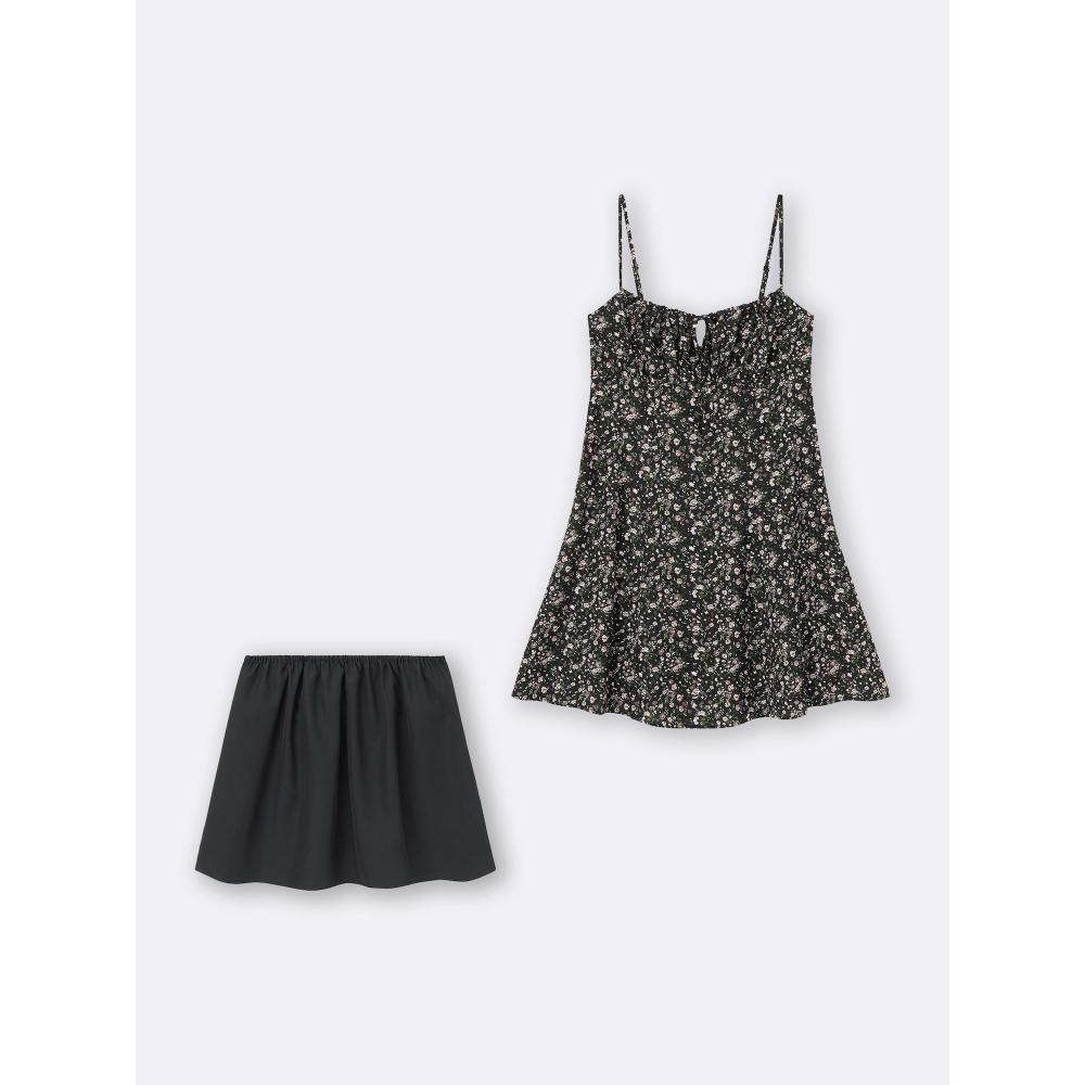 Gu By Uniqlo Flower Print Mini Camisole Dress+x