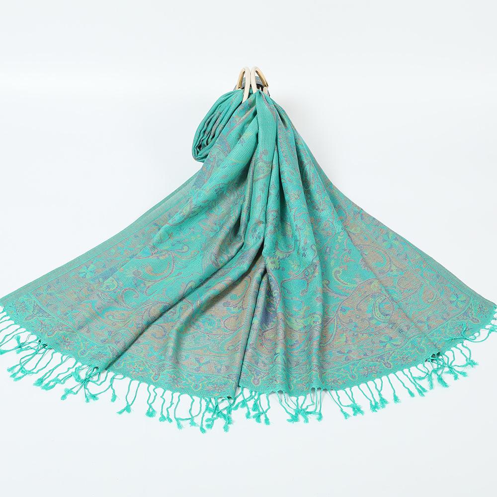 Scarf Jacquard Cashew Fringed Shawl New Spring and Autumn Cotton Women's Long Scarf Headscarf