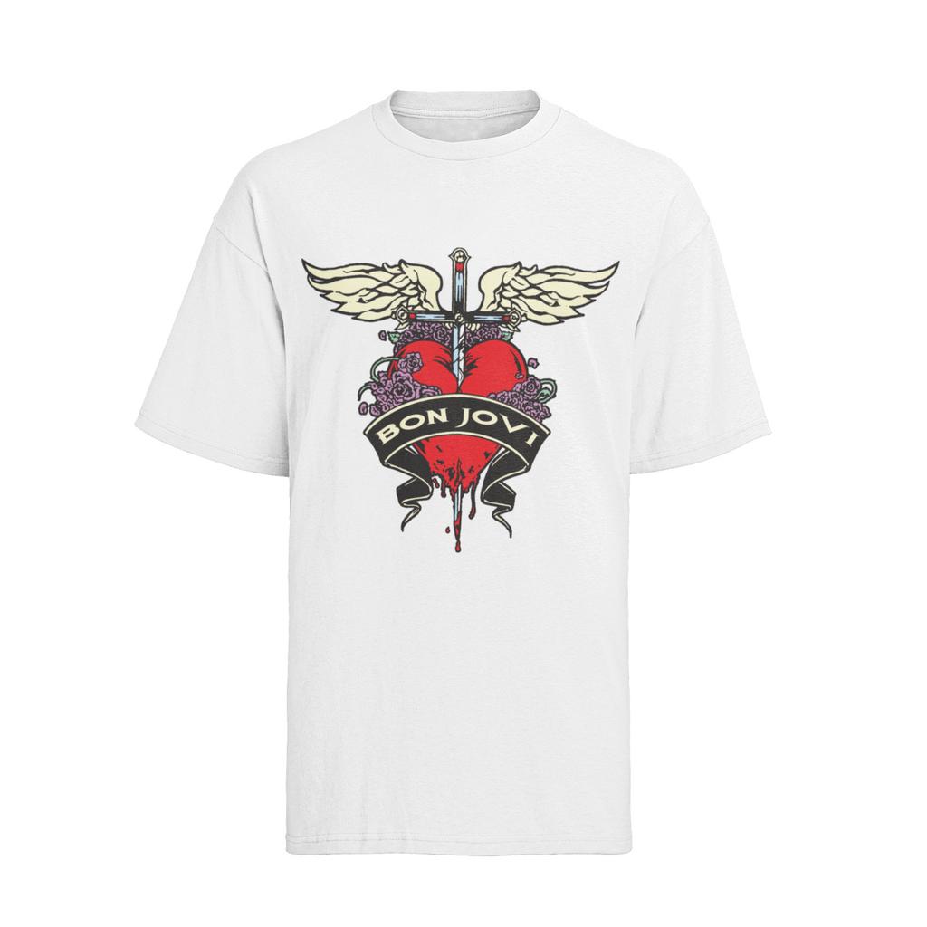 Retro BON JOV Band 70er 80er 90er Konzert Herren T-Shirt Herren Damen Tees Top