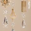 Metal Transparent Acrylic Christmas Ornament String Pendant for Tree Decoration, Festive Dress Hanging Decor with Crystal Effect