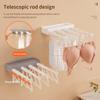 Wall-mounted Retractable Folding Underwear Drying Rack Dormitory Free Punching Clothespin Socks Underwear Windproof Storage Clip