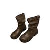Botas Medianas de Lujo para Mujer de Primavera y Otoño Estilo Británico Retro Versátiles Casuales Botines Exquisitos Moda Zapatos de Mujer
