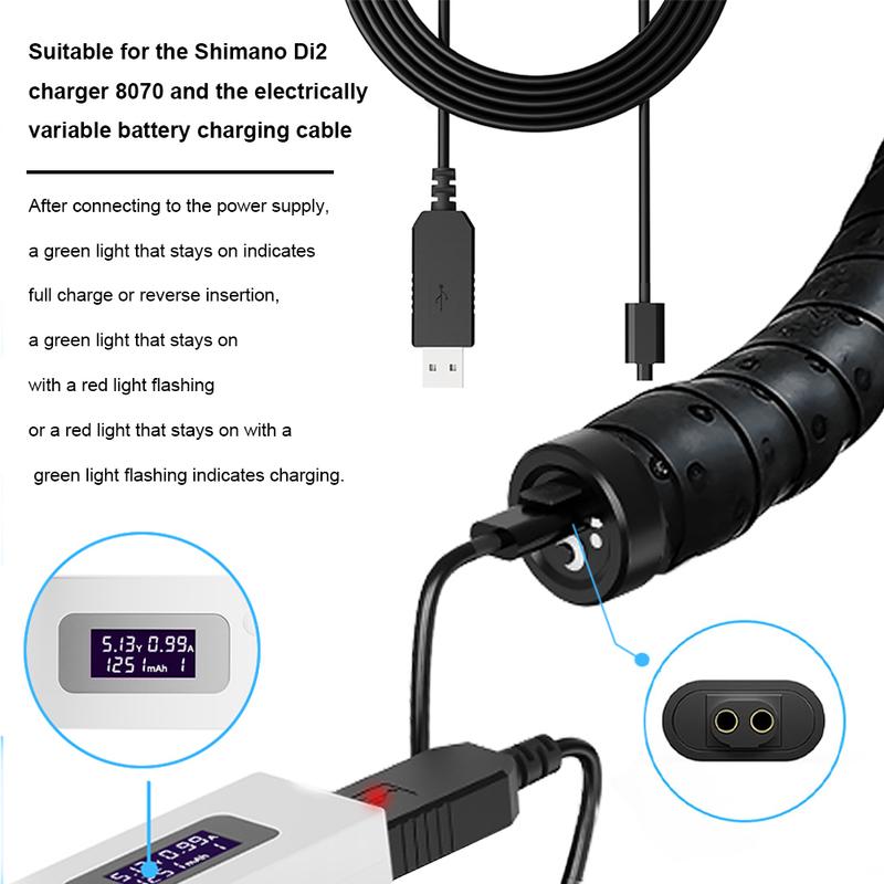 Di2 11-Speed Charge Cable USB Charger Cable Line Battery Charger Cord for 8070 Adapter Cable