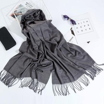 70 * 190cm Autumn And Winter New Imitation Cashmere Solid Color Scarf, Big Red Solid Color Shawl, Warm Dual-Use Scarf For Women