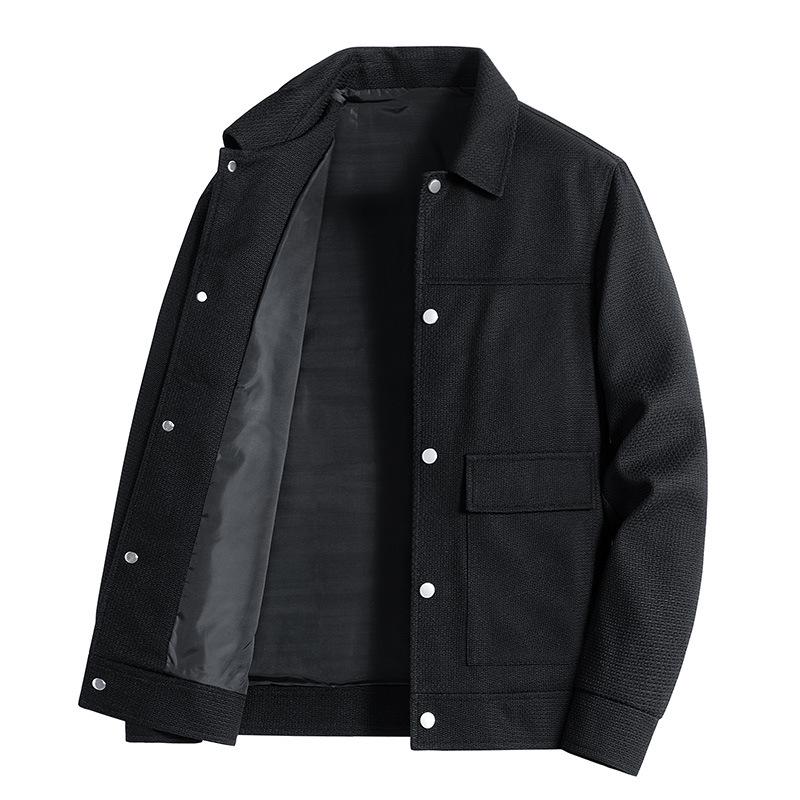 Men's Suede Plush Jacket: Warm, Thickened, Casual Wear for Spring, Autumn, and Winter