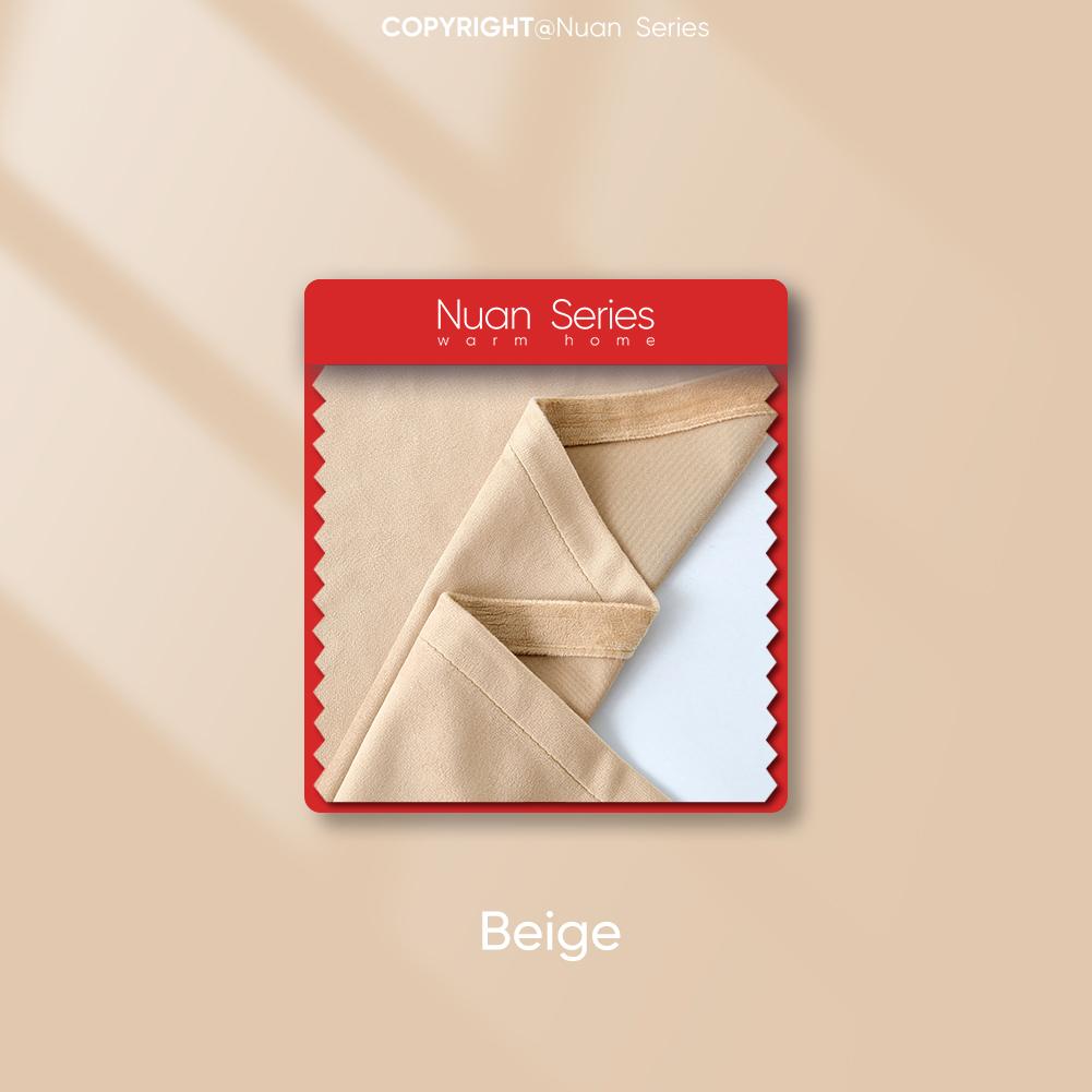 

1PC серії Nuan Сучасні 70-80% блокування світла однотонні оксамитові м які затемнені штори для домашнього декору вітальні спальні W200 x L260cm бежевий
