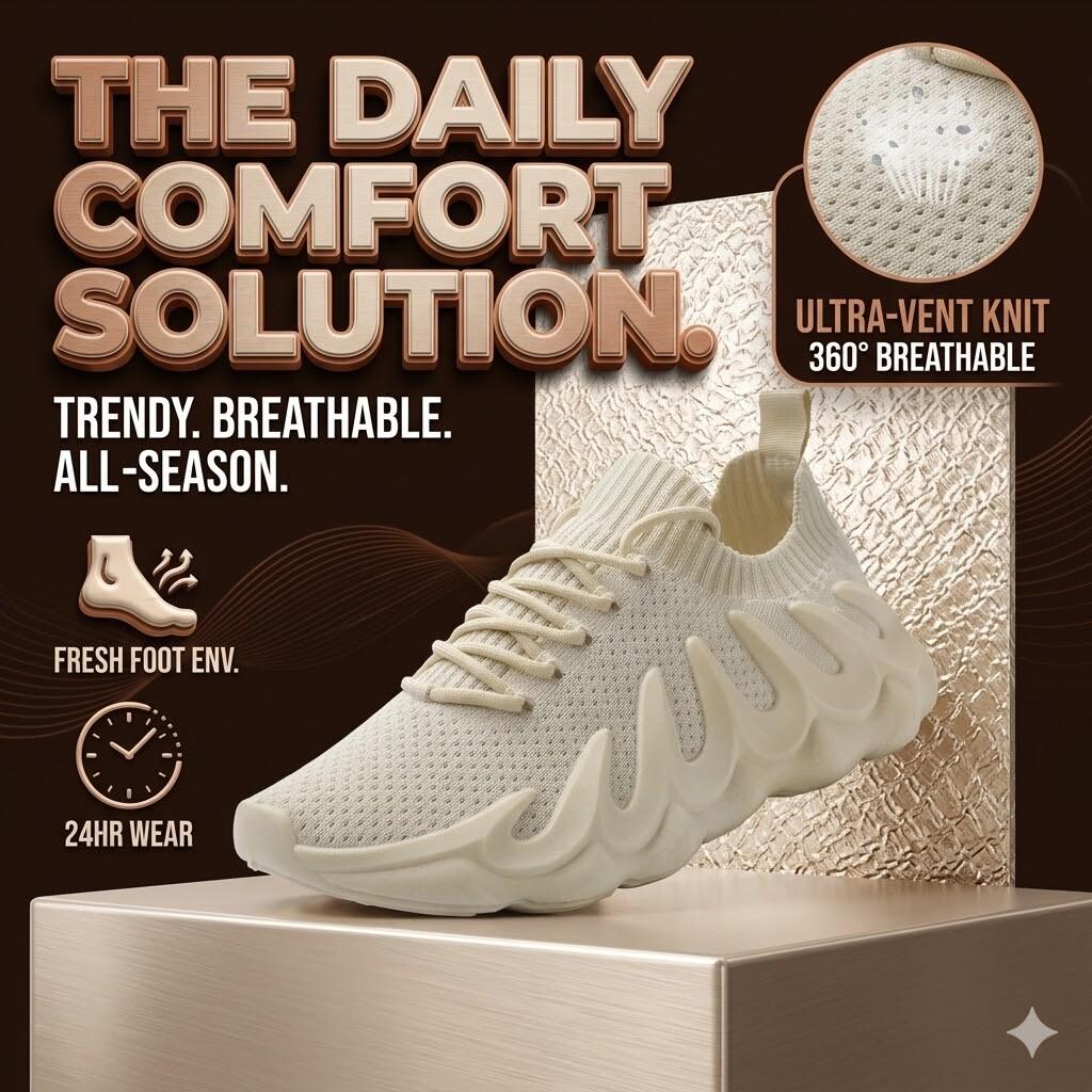 Men's Autumn Breathable Mesh Sneakers Trendy Lightweight Knitted Running Shoes Casual Sports Walking Footwear